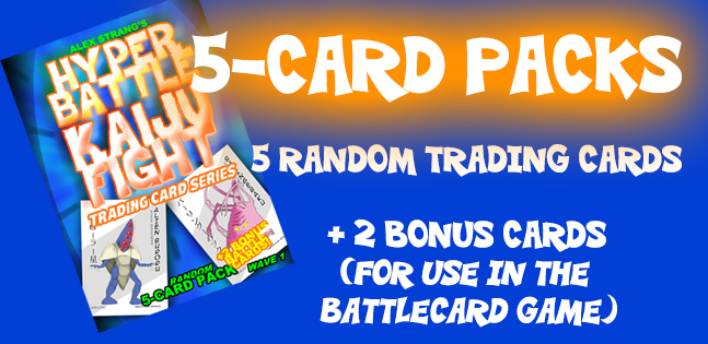 Hyper Battle Kaiju Fight 5-Card Random Trading Card Packs