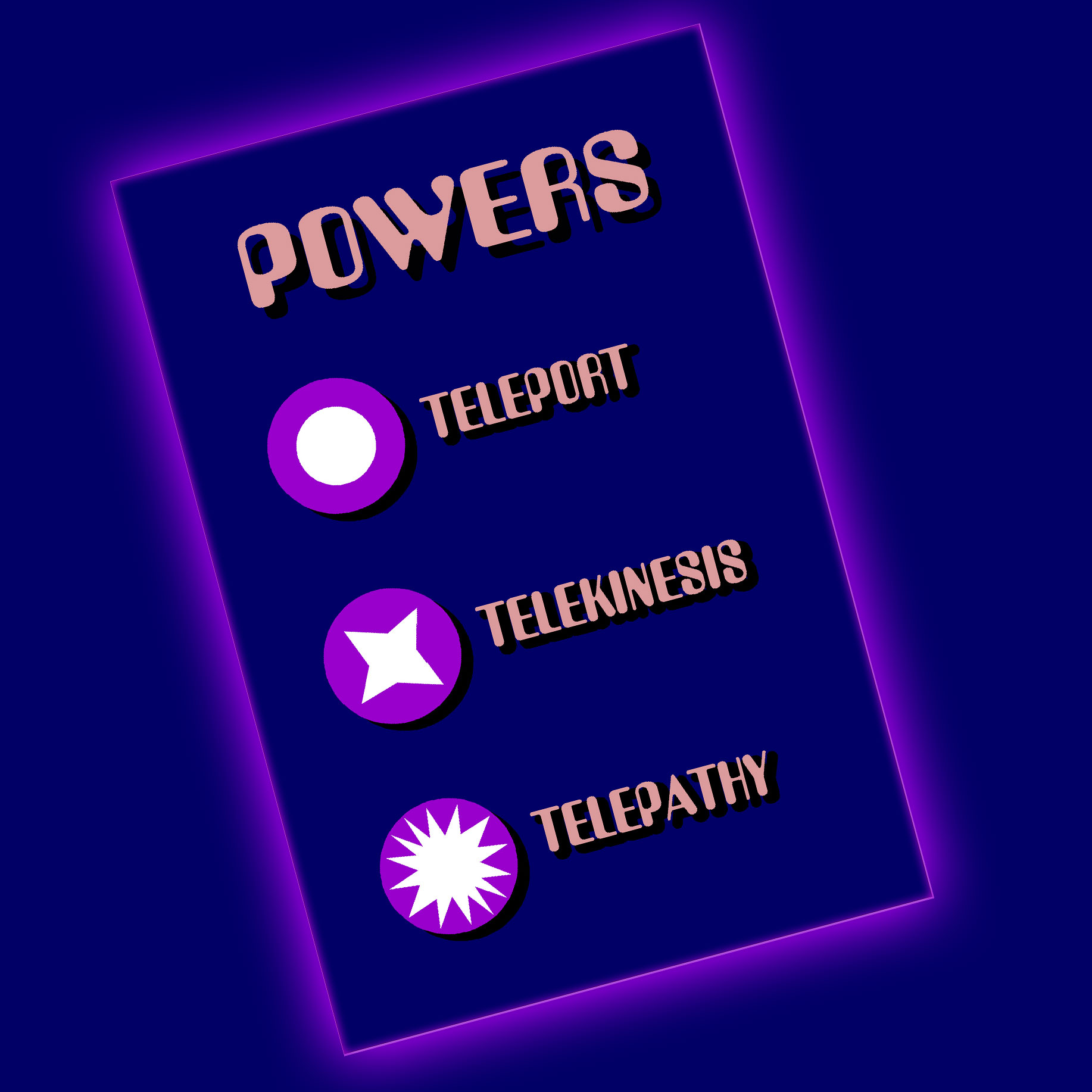 Telerumpus Psychic Powers Card