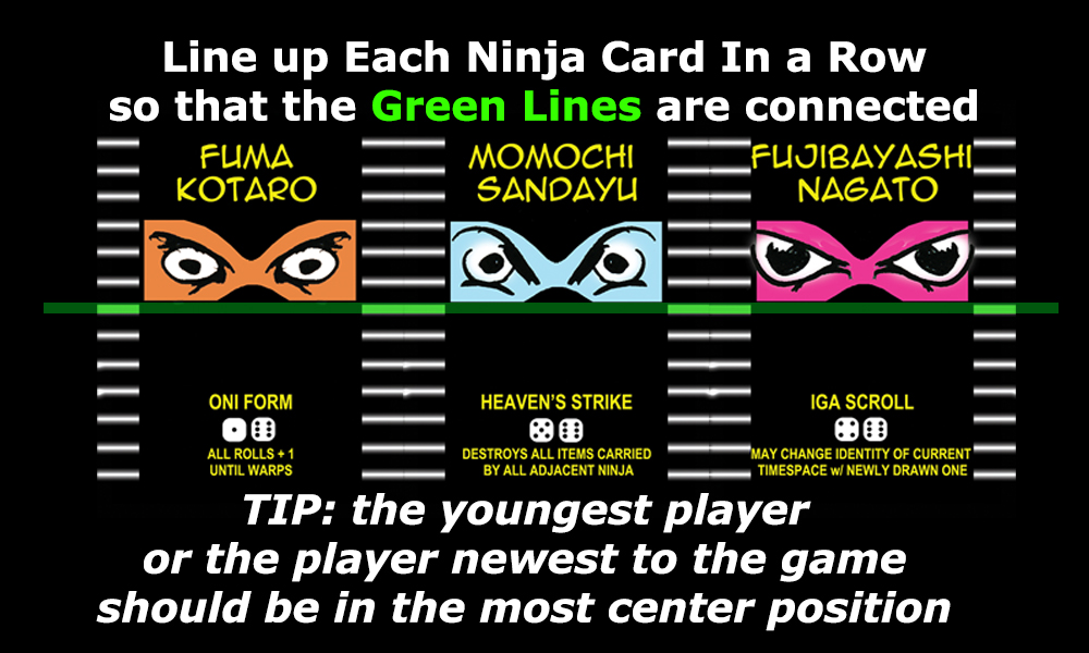 SETUP: Lining Up The Ninja Cards